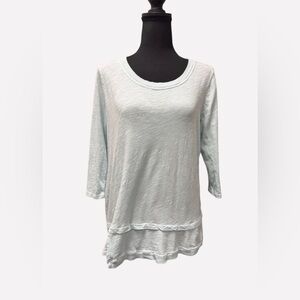 Good Luck Tee Sky Blue Women's Long Sleeve Top Size M